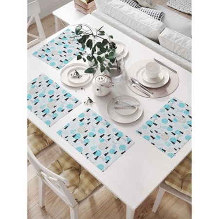 A set of napkins with a photo print, size 46x32 cm, 4 pcs.