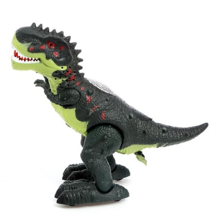 Rex dinosaur, lays eggs, projector, light and sound, works from batteries, green color-1