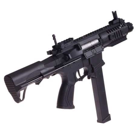 A child’s machine gun with metal elements, shoots gel bullets, battery-8