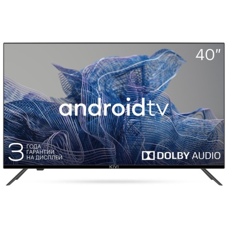 TV KIVI 40F740NB, 40 ", 1920x1080, DVB-T2/C/S2, HDMI 3, USB 2, Smarttv, Black