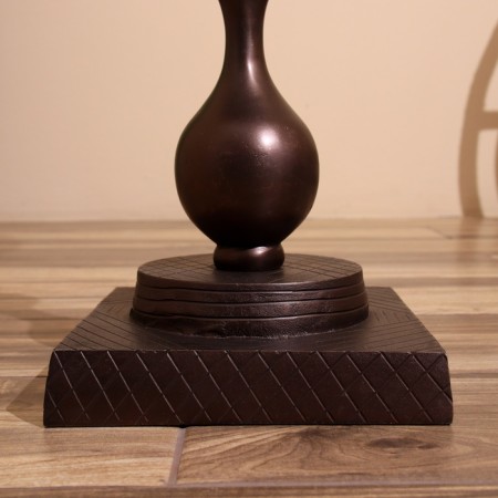 Coffee table 41x41x57 cm, aluminum/marble-4