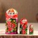 Matryoshka 3 puppet "Katya" berries, 11cm, manual painting.