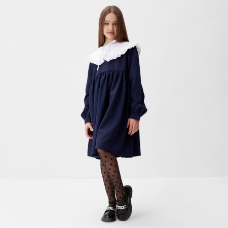 Teenage tights "large peas", black color, height 158-164 cm-1