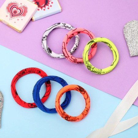 Hair gum "Sport" (set 6 pcs) strips, 3.8 cm, mix-1
