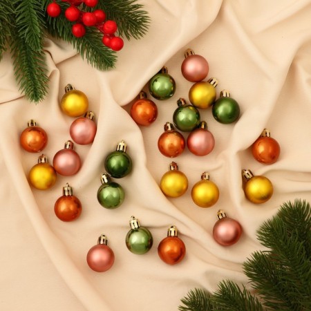 Set of balls plastic D-2.5 cm, 24 pcs "Bright Assorted" mix