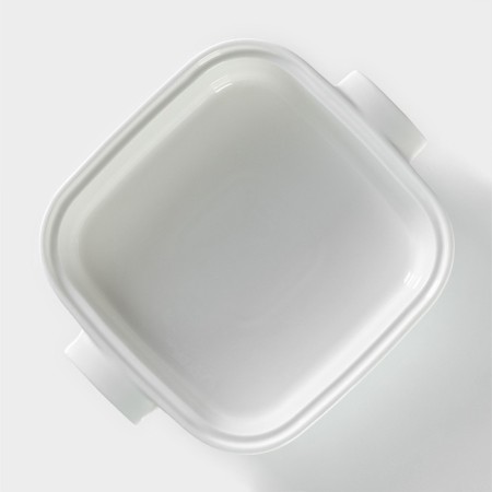 Marmite of heat -resistant ceramics square Magistro Estet, 2.2 l, 27.5 × 23.2 × 12 cm-5