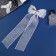 Hair clip "Schoolgirl" bow point, 12x30 cm, white