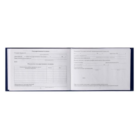 Counter book for secondary vocational education, 140 x 100 mm, calligrata, hard cover, boumvil, blue color-4