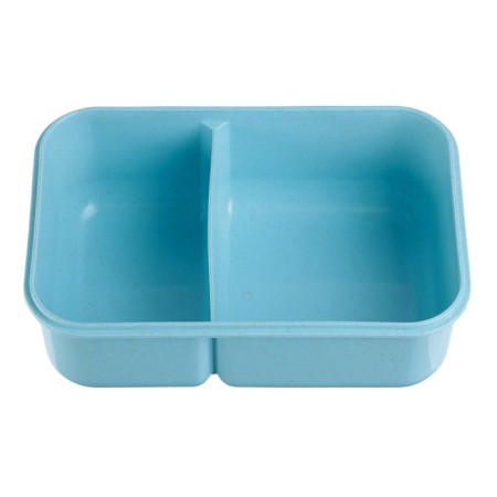 Lunch box with compartments for food, food container, 1.1 l, 21.5 x 7.6 x 15 cm, blue-2
