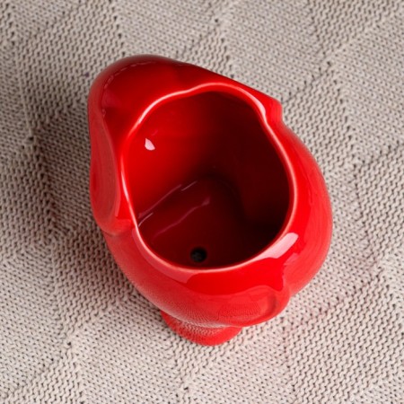 Pot "Elephant" red, 12x8.5x10cm-3
