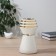 VAZA Ceramics Table "Gareth" D-8 cm, 20x10.5 cm, white