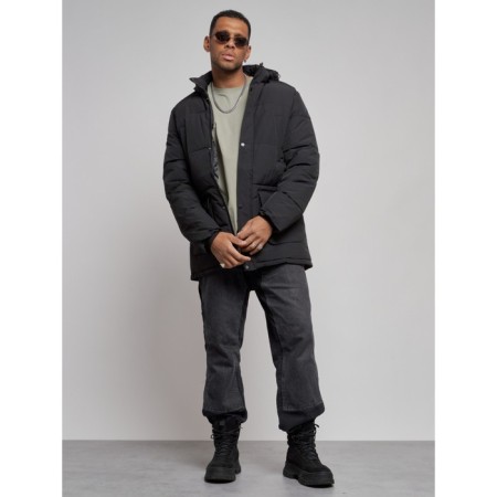 Extensive male winter park, size 58, black color-10