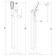 LEMARK MELANGE LM4944CW bath mixer, single -leaf, pour 215 mm, floor, white