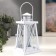 Climber metal, glass for 1 candle "Lantern" white 21x11x11 cm
