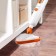 Steam mop KitFort KT-1048-2, 1300 W, 360 ml, cord 4.9 m, white-orange