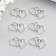 Decor for creativity Metal "Double Heart" silver 2.4x3.1 cm