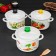 Cylindrical pan, 4 l, induction, neckline mix, white color