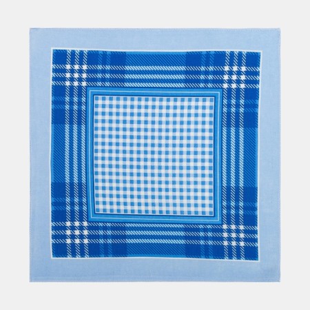 Men's nasal shawls 30*30 cm, (set 12 pcs,) cental blue, Fig. MIX 100% HL-4