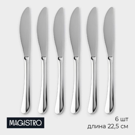 A set of stainless steel knife magistro "Gentry", length 22.5 cm, 6 pcs