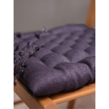 Siddle with buckwheat luster, size 43x43 cm, canvas, velor, blueberry color-2