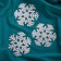 Christmas tree decoration "Taustic snowflake" (set 3 pcs) D-12 cm, silver