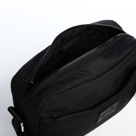Bag Cross-Bodi with a zipper, black color-5