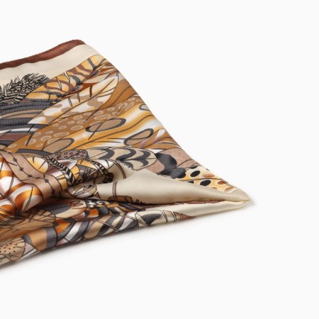 Women's scarf minku rr 70*70 cm, col. brown-1