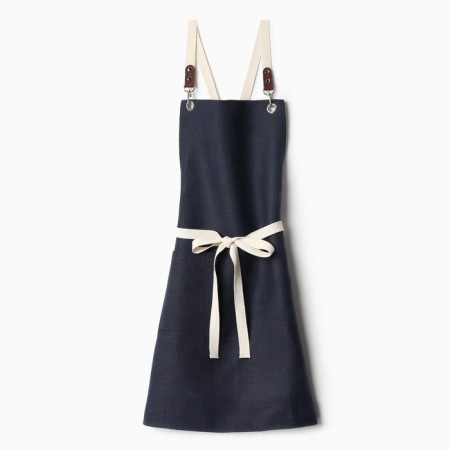 Apron Ethel Minimalist Design 60x70 cm, the color is blue, 100% flax 415 g/m2-3