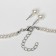 Set 2 objects: earrings, necklace "ease" heart, white color in silver, 45 cm