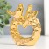 Souvenir Ceramics "Bird on an apple" Gold 10.3x3.3x10.3 cm
