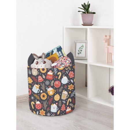 Basket for toys "Fent on Christmas, size 35x35 cm