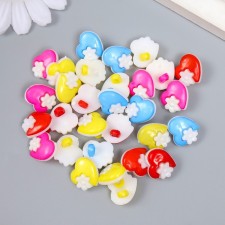 A set of buttons of decorative plastic 