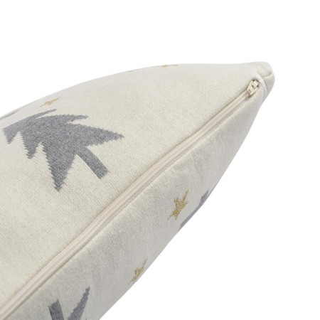 Knitted pillow with New Year's pattern Magic Forest New Year Essential, size 45x45 cm-3