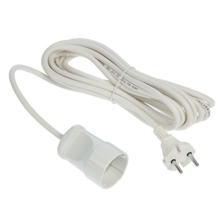 Excumber Universal Ush-16, 1 outlet, 5 m, 16 A, 3500 W, PVS 2x0.75 mm2, with salary, white