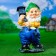 Garden Light "Dwarf with a lantern" 24x24x52cm
