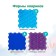 Modular massage rug orthodon, set No. 4 "Rainbow"