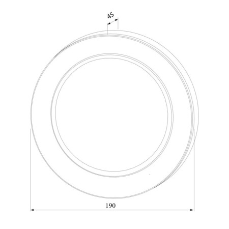 Lamp Wall-flowing Elektrostandard, Rim Led 18 W, 190x190x42 mm, IP65, white color-5