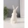 Souvenir Ceramics "White Rabbit with Pink Bantik" 6x6.5x16 cm