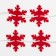A set for the decor of the dining rooms "Snowflake", 4 pcs, central red 6x7 cm, 100% p/e, felt