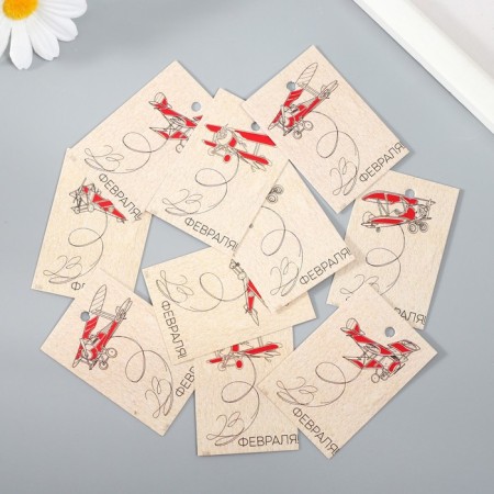 Cardboard "Airplanes" set 10 pcs (5 types) 4x6 cm-1