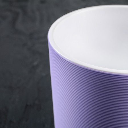 Flower pot with an insert "Lyon", 3 l, lavender-white color-1