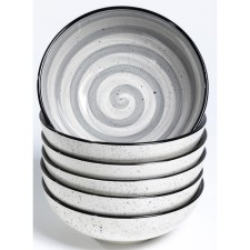 A set of deep plates of Elrington “Airgraph. Graphite breeze 