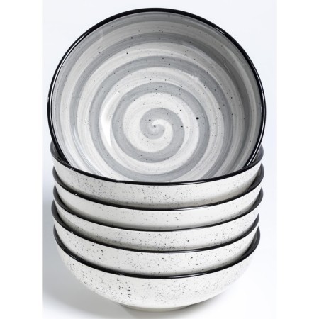 A set of deep plates of Elrington “Airgraph. Graphite breeze ", 18 cm, 750 ml, 6 pcs