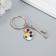 Metal keychain "for the artist - brushes and palette" gold, silver 7.7 cm