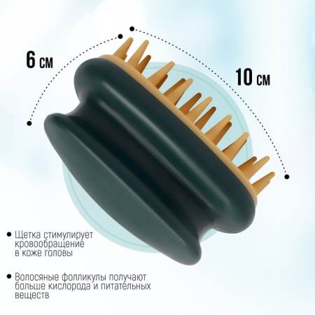 Brush - head washing massage, 10 × 6 × 6.2 cm, in a blister, color mix-1