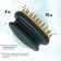 Brush - head washing massage, 10 × 6 × 6.2 cm, in a blister, color mix