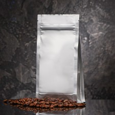 Zip-Lock PP package, with a flat bottom, metallized 10 x 20 cm