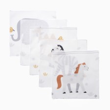 A set of crumbs of crumb I am Funny Zoo 30*30 cm-5 pcs, calico, 100 % cotton