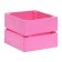 Kashpo wooden, two -strip, pink, 11 x 11 x 9 cm