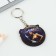 Key keychain wooden "Sagittarius", space, 4.5 x 6 cm